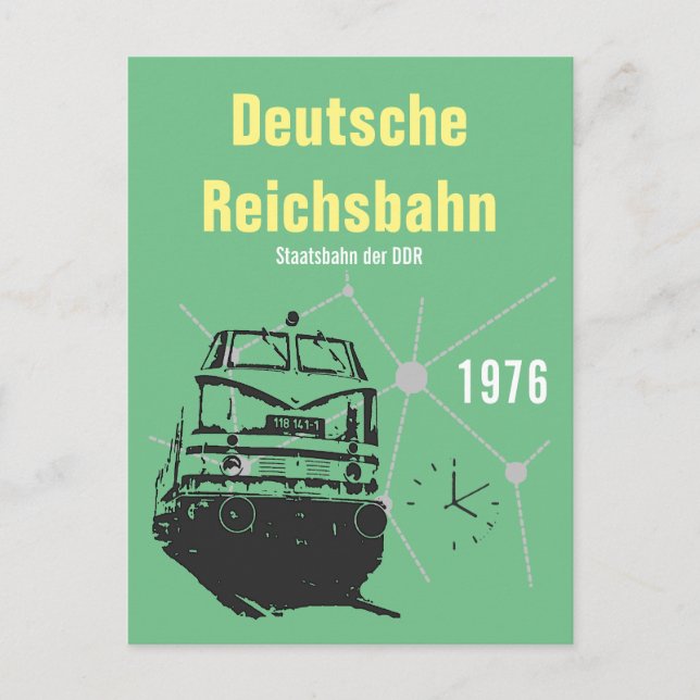 Cartão Postal Werbedesign Deutsche Reichsbahn DDR (Frente)