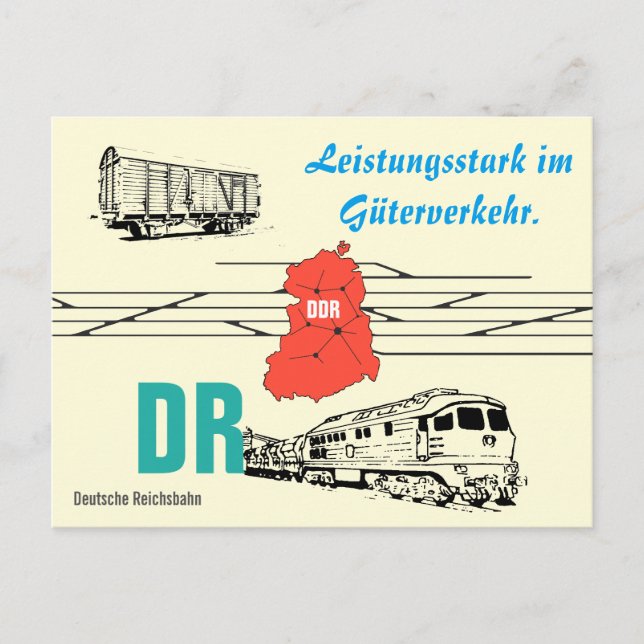 Cartão Postal Werbedesign Deutsche Reichsbahn Güterverkehr. (Frente)