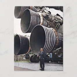 Cartão Postal Wernher von Braun e Saturn V