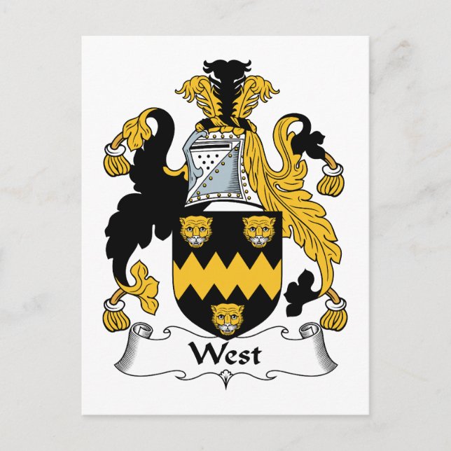 Cartão Postal West Family Crest (Frente)