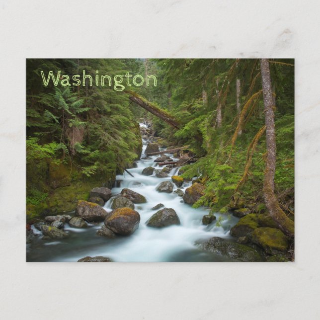 Cartão Postal West Fork Foss River Washington (Frente)