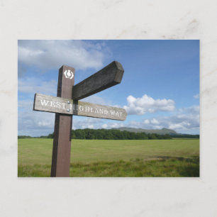 Cartão Postal West Highland Way Sign Postcard