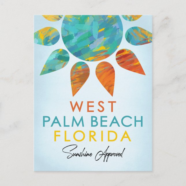Cartão Postal West Palm Beach, Florida Sunshine Viagem (Frente)