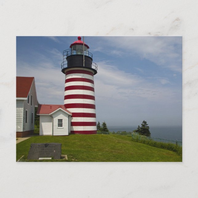 Cartão Postal West Quoddy Head Lighthouse State Park is the (Frente)