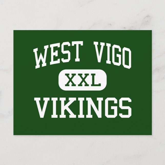 Cartão Postal West Vigo - Vikings - High - West Terre Haute (Frente)