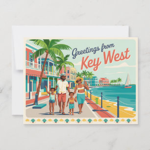 Cartão postal West Vintage Key Saudações de