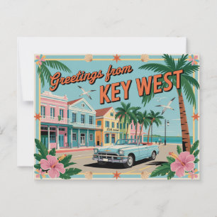 Cartão postal West Vintage Key   Saudações de
