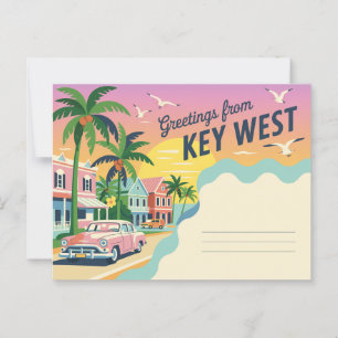 Cartão postal West Vintage Key   Saudações de