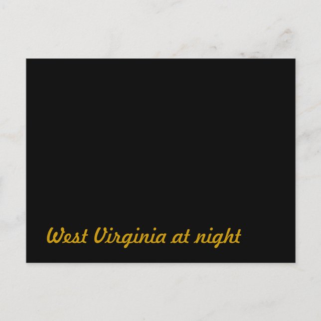 Cartão Postal West Virginia à noite (Frente)