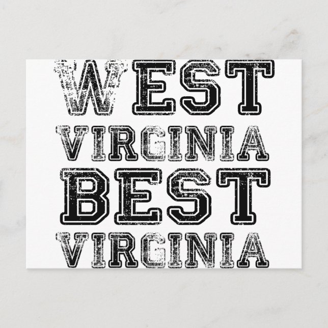 Cartão Postal West Virginia Best Virginia (Frente)