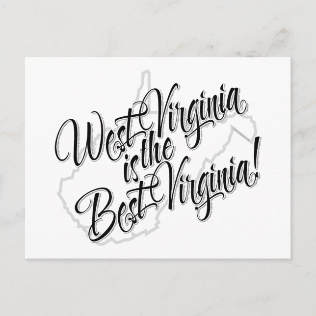 Cartão Postal West Virginia é a Best Virginia (Frente)