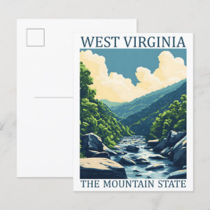 Cartão Postal West Virginia, Estado das Montanhas, Viagem Place
