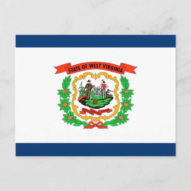 Cartão Postal West Virginia Flag (Frente)