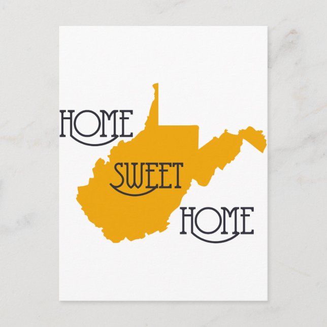 Cartão Postal West Virginia Home Sweet Home by U.S. Custom Ink (Frente)
