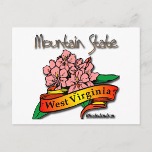 Cartão Postal West Virginia Mountain State Rhododendron