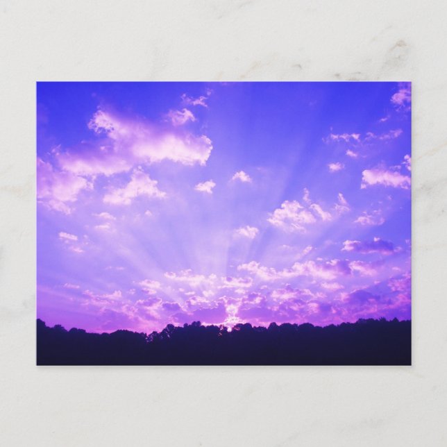Cartão Postal West Virginia Sunrise Purple (Frente)