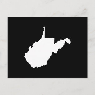 Cartão Postal West Virginia White e Black