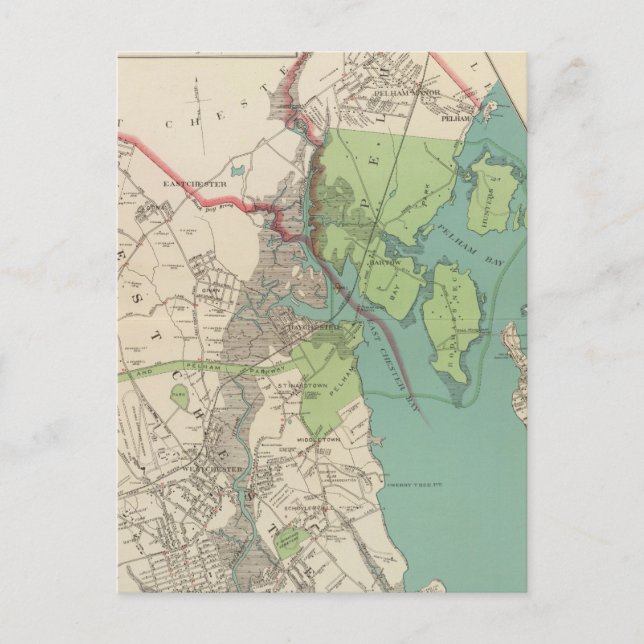 Cartão Postal Westchester, cidades de Pelham (Frente)