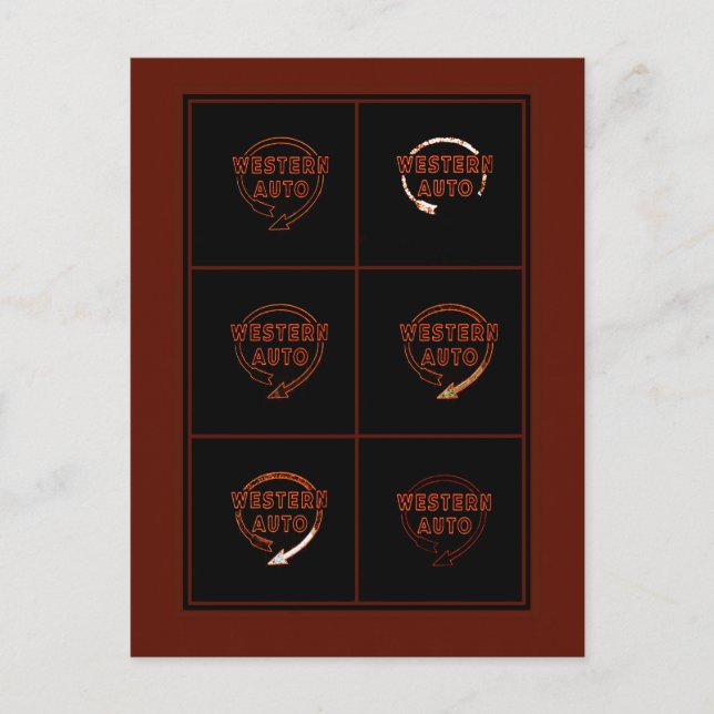 Cartão Postal Western Auto Building Sign Kansas City, Missouri (Frente)