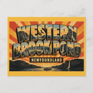 Cartão Postal Western Brook Pond Newfoundland Fiorde