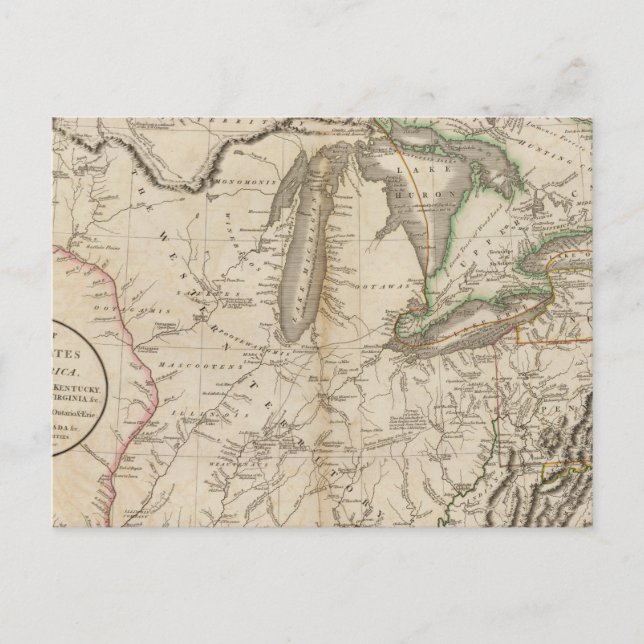 Cartão Postal Western Terr, Kentucky, Pensilvânia, etc. (Frente)