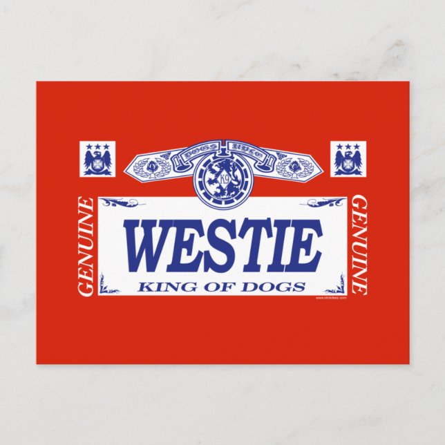 Cartão Postal Westie (Frente)