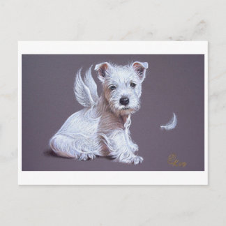 Cartão Postal Westie Angel