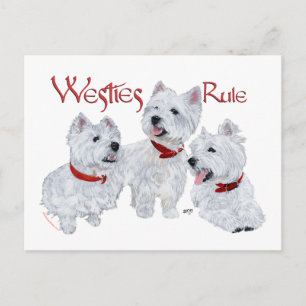 Cartão Postal Westies Mandam!
