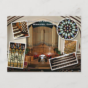 Cartão Postal Westminster Church, montagem Winnipeg