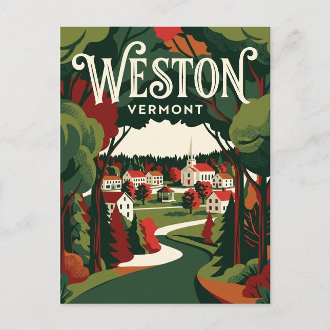 Cartão Postal Weston EUA (Frente)