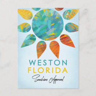 Cartão Postal Weston Florida Sunshine Viagem