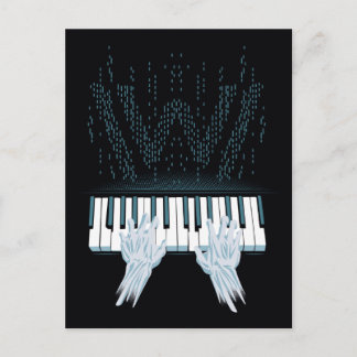 Cartão Postal Westworld | Mãos Androidas No Piano Dos Jogadores