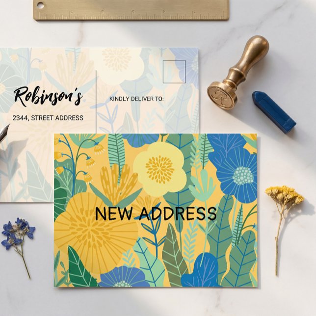 Cartão Postal  We've moved, chic, change of address announcement (Criador carregado)