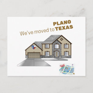 Cartão Postal We've moves to Plano Texas Postcard