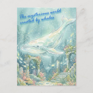 Cartão Postal Whale Atlantis Underwater Fantasy