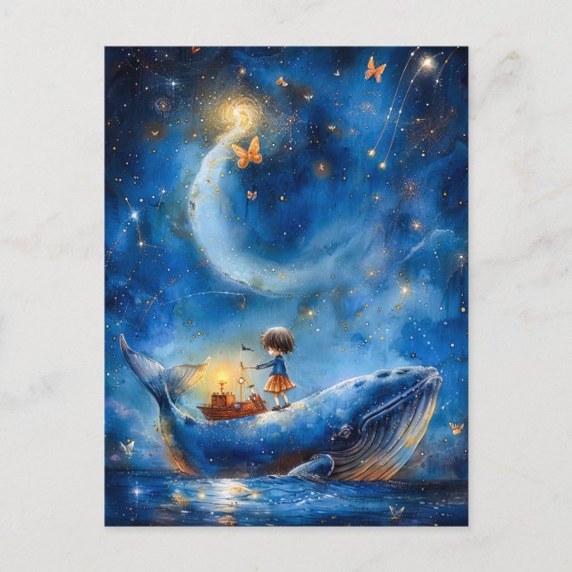 Cartão Postal Whale Fantasy (Frente)