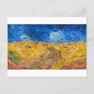 Cartão Postal Wheatfield and Crows por Vincent van Gogh