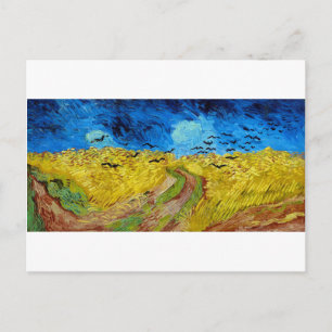 Cartão Postal Wheatfield com Crows, Van Gogh
