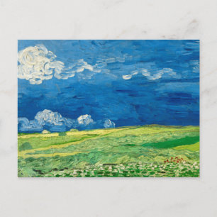 Cartão Postal Wheatfield em Thunderclouds por Vincent van Gogh