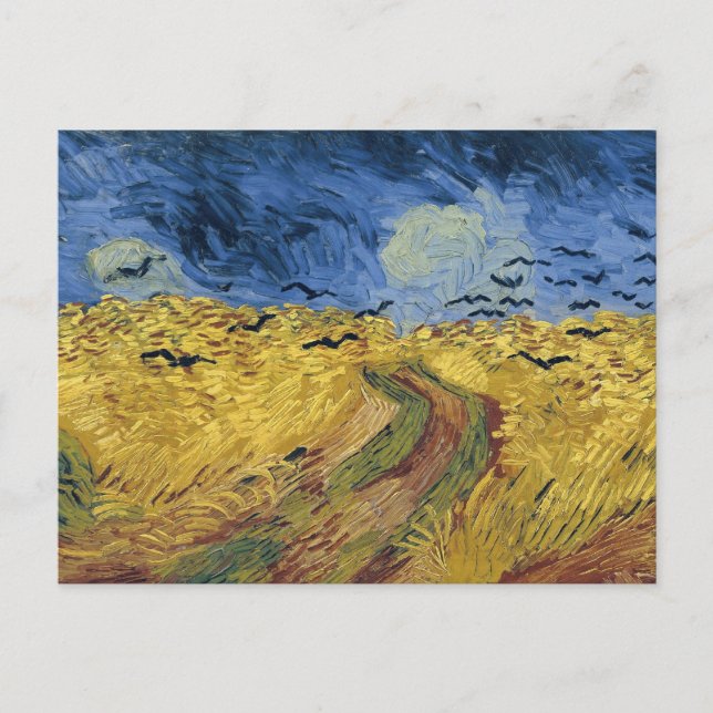 Cartão Postal Wheatfield with Crows (F779)Van Gogh Fine Art (Frente)