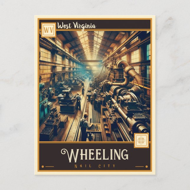 Cartão Postal Wheeling, West Virginia | Vintage (Frente)