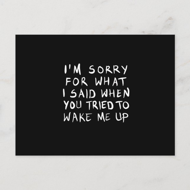Cartão Postal when you tried to wake me up (Frente)