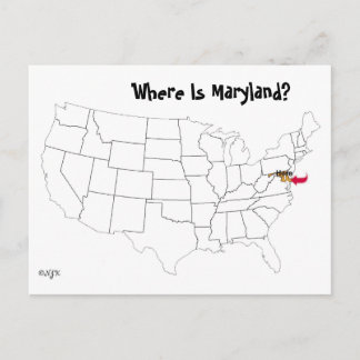 Cartão Postal Where Is Maryland?