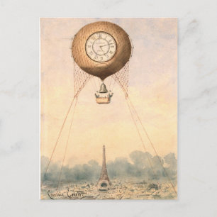 Cartão postal Whimsic vintage de ar quente