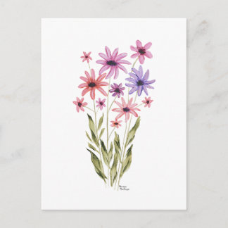 Cartão Postal Whimsical Bouquet of Flowers Photo Print
