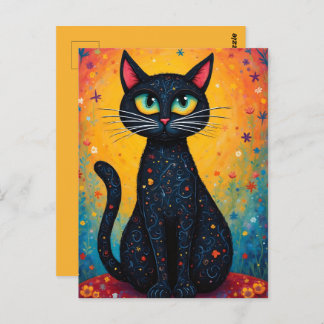 Cartão Postal Whimsical Cat
