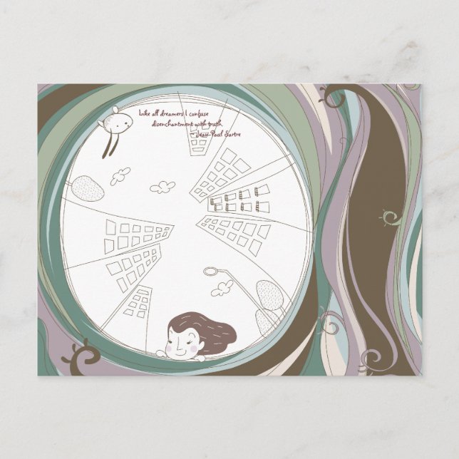 Cartão postal Whimsical Dreamscape 4 (Frente)