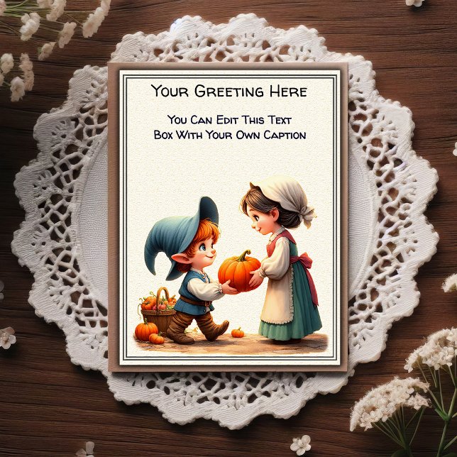 Cartão Postal Whimsical Everyday Sentiment Storybook Art   (Criador carregado)