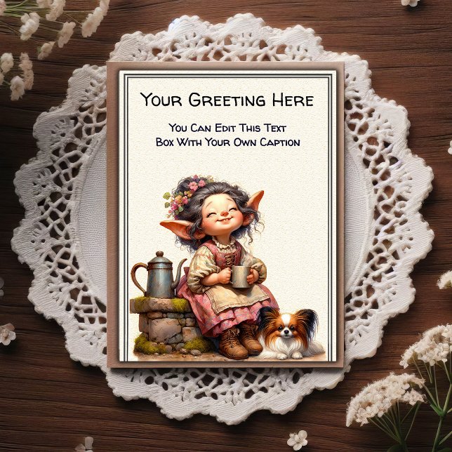 Cartão Postal Whimsical Everyday Sentiment Storybook Art   (Criador carregado)