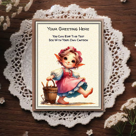 Cartão Postal Whimsical Everyday Sentiment Storybook Art  